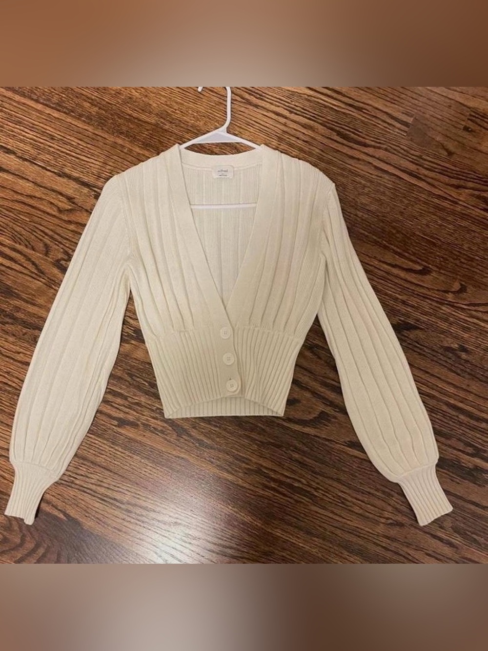 Wilfred Ivory Ribbed Cardigan
